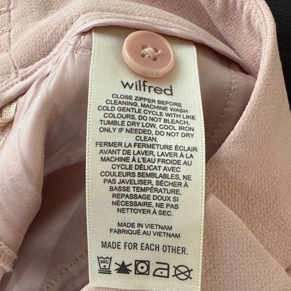 Wilfred Blush Pink Tailored High-Rise Trousers - Picture 4 of 4